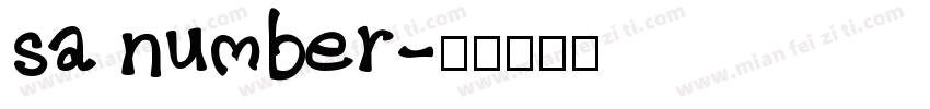 sa number字体转换